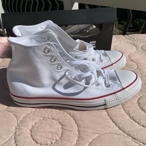 New Men’s white Converse High-tops.